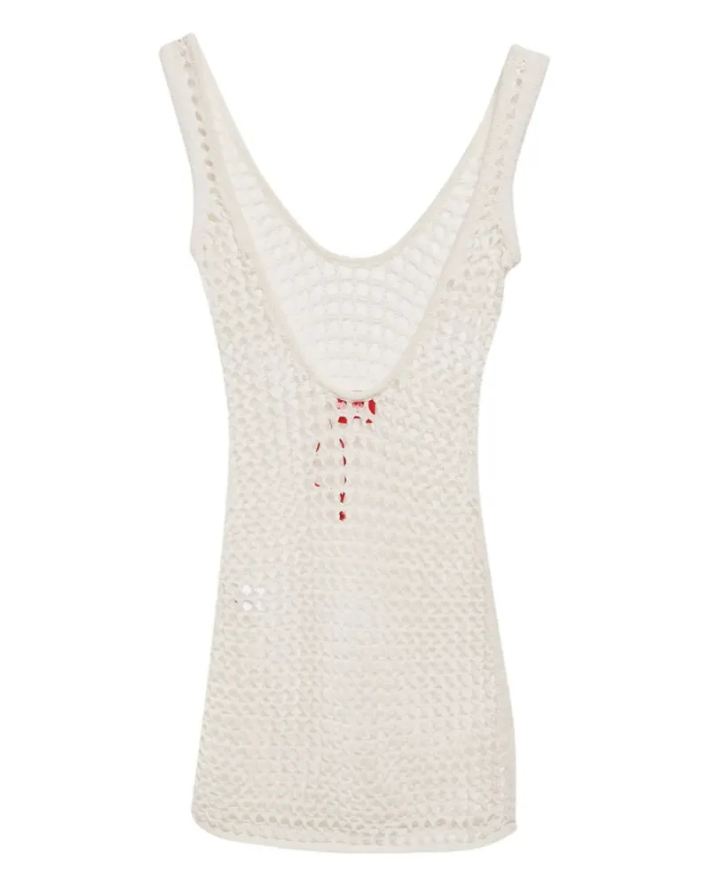 Solid and Striped 2020 Kleid in Häkelstrick - Weiß Weiß