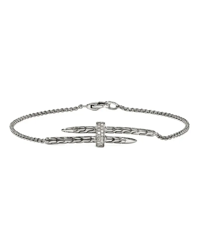 John Hardy sterling silver diamond bracelet - Silber Silber