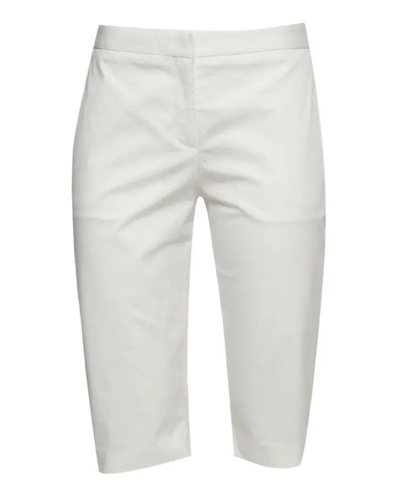 Theory Knielange Shorts mit regulärer Passform - Weiß Weiß