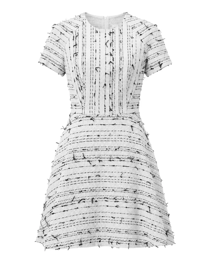 HUGO BOSS Kurzärmeliges Tweed-Kleid - Weiß Weiß