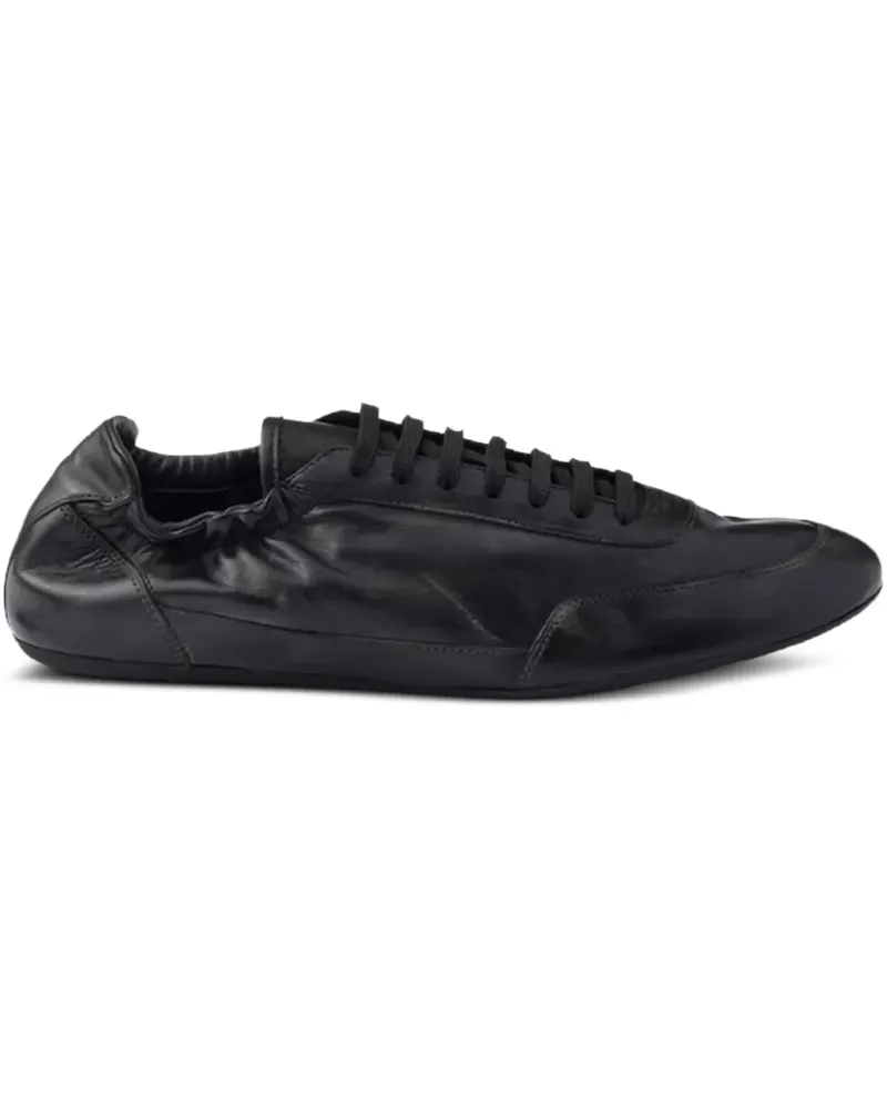 Prada Sneakers aus Leder - Schwarz Schwarz