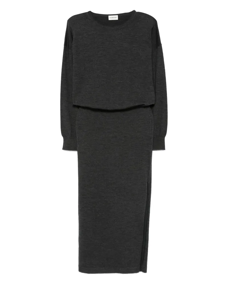 P.A.R.O.S.H. P.A.R.O H. Midikleid mit langen Ärmeln - Grau Grau