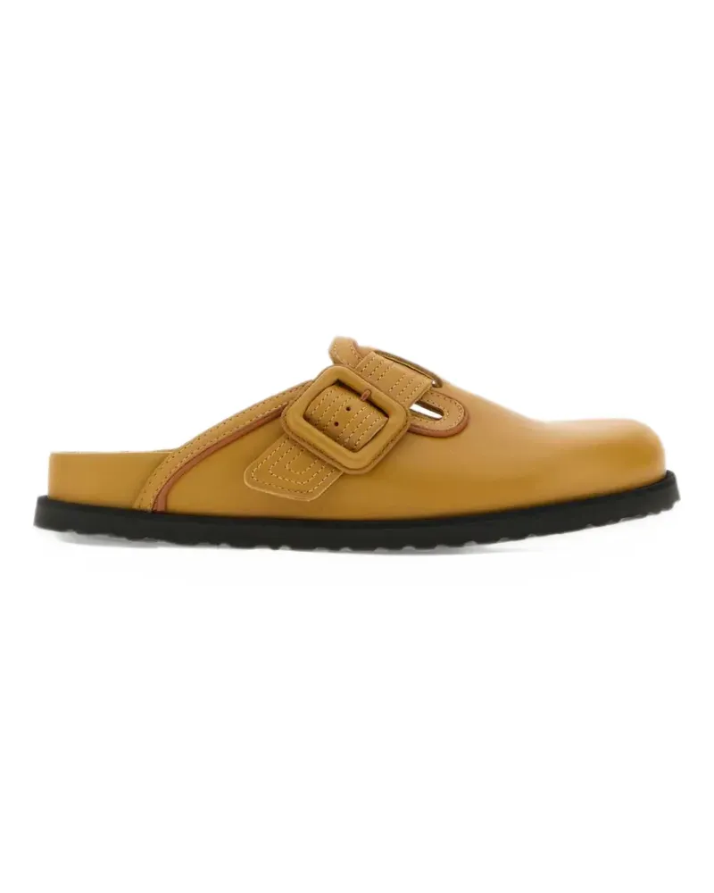 Birkenstock Boston Mules aus Leder - Braun Braun