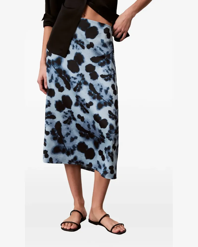 Calvin Klein printed midi skirt - Blau Blau