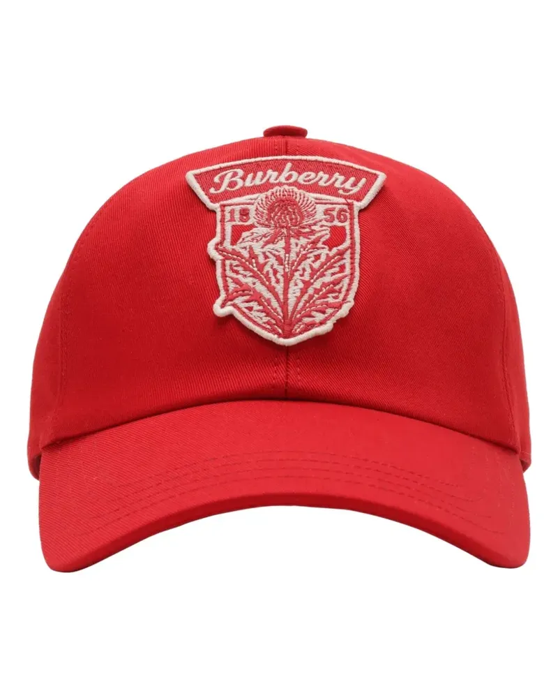 Burberry Thistle Shield Baseballkappe mit Applikation - Rot Rot