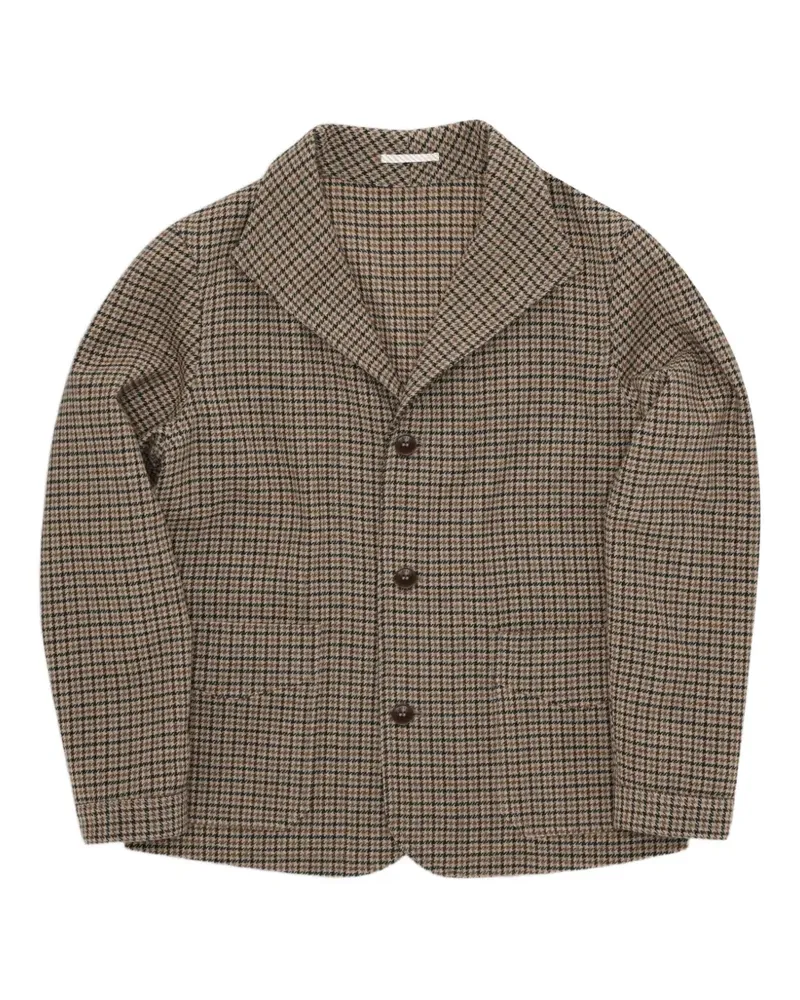 Fortela Classic Scotland Wolljacke mit Hahnentrittmuster - Nude Nude
