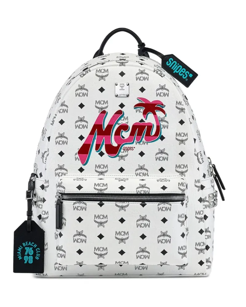 MCM x SNIPES Stark Rucksack - Weiß Weiß