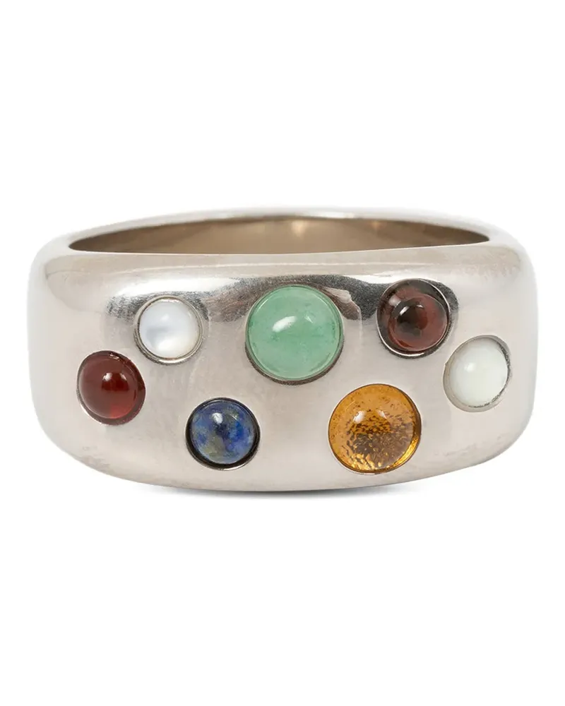 Dries van Noten Ring mit Schmucksteinen - Silber Silber