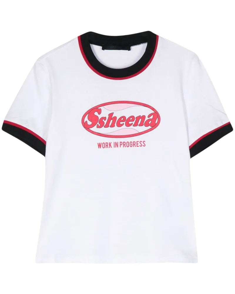 SSHEENA T-Shirt mit Logo-Print - Weiß Weiß