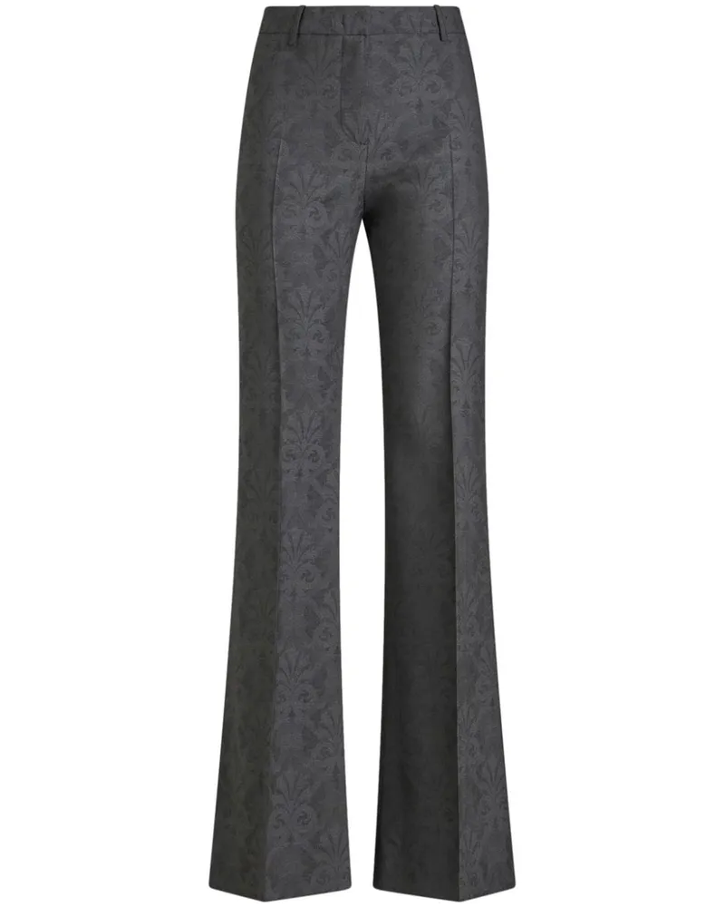 Etro Ausgestellte Jacquard-Hose - Grau Grau
