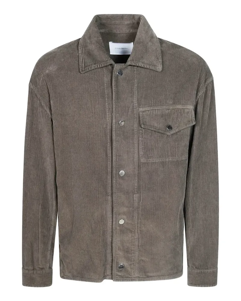 Paolo Pecora Milano Cordjacke mit Brusttasche - Braun Braun