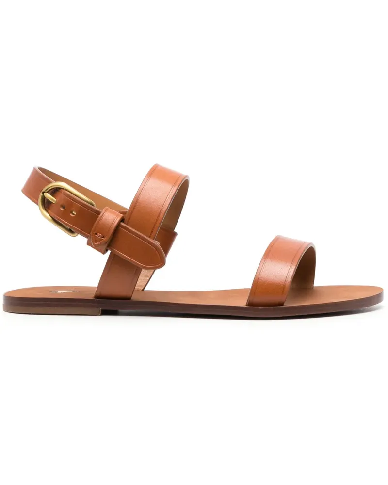 Ralph Lauren Flache Sandalen - Braun Braun