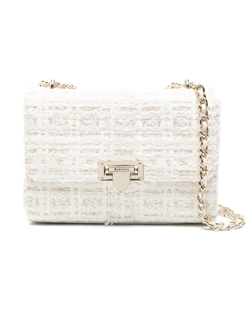 Aspinal of London Große Lottie Schultertasche - Weiß Weiß
