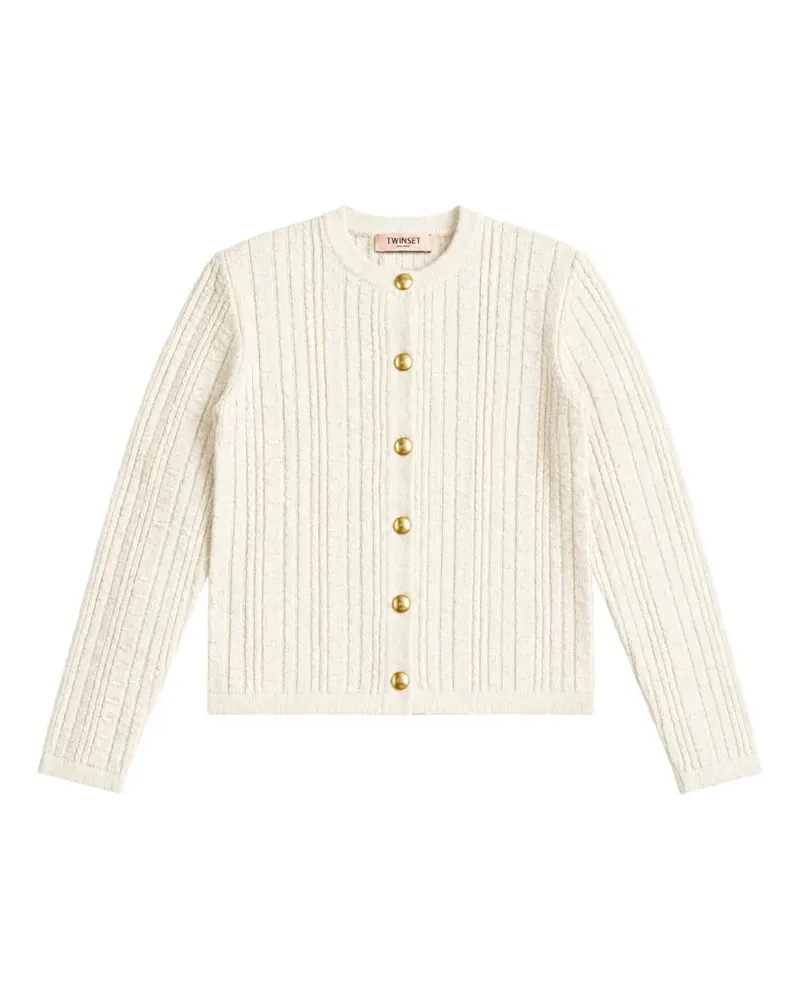 Twin-Set Gerippter Cardigan - Nude Nude