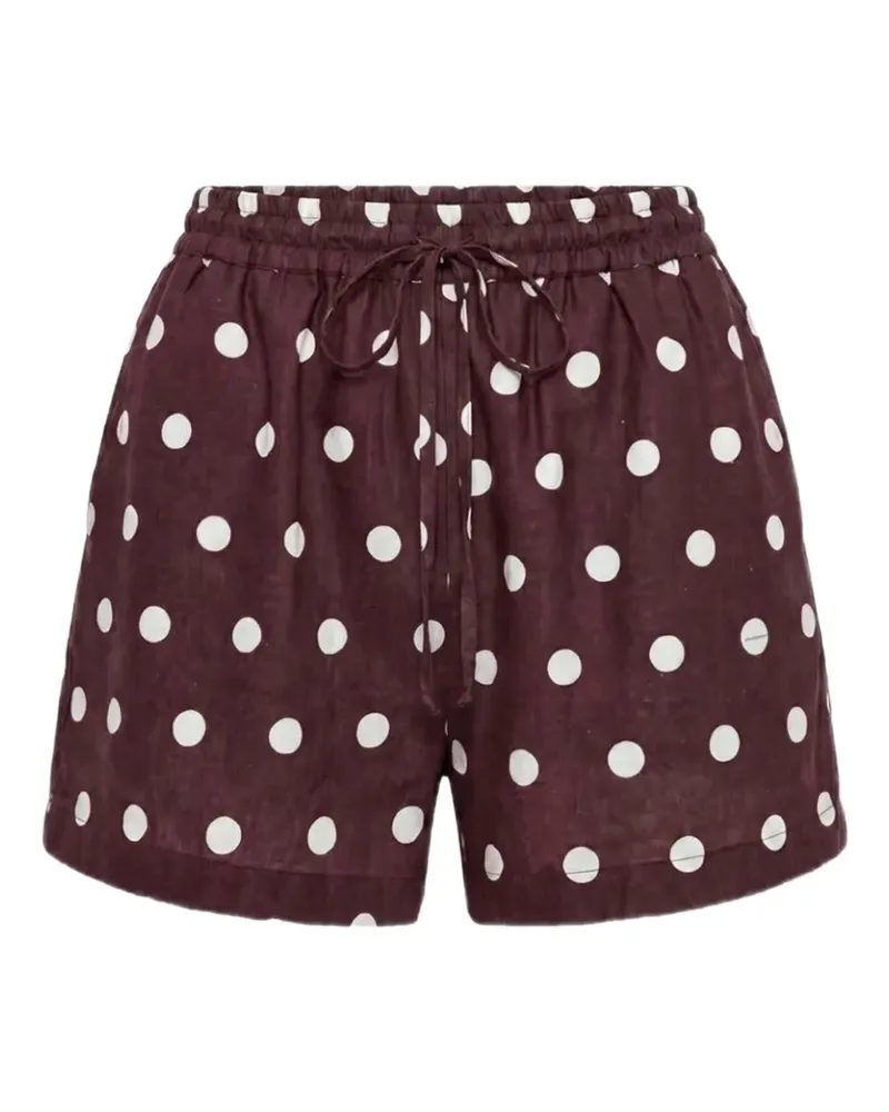 NICHOLAS Adelaide shorts espresso ivory polka-dot - Braun Braun