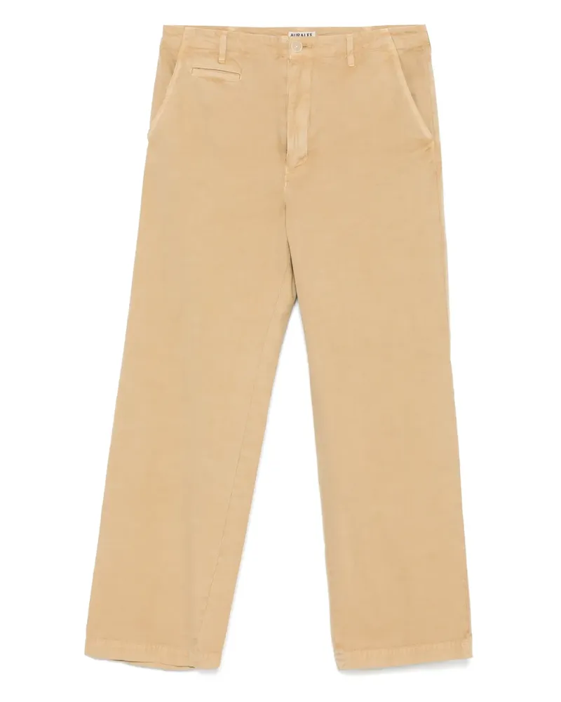 AURALEE Gefärbte Gabardine-Hose - Nude Nude