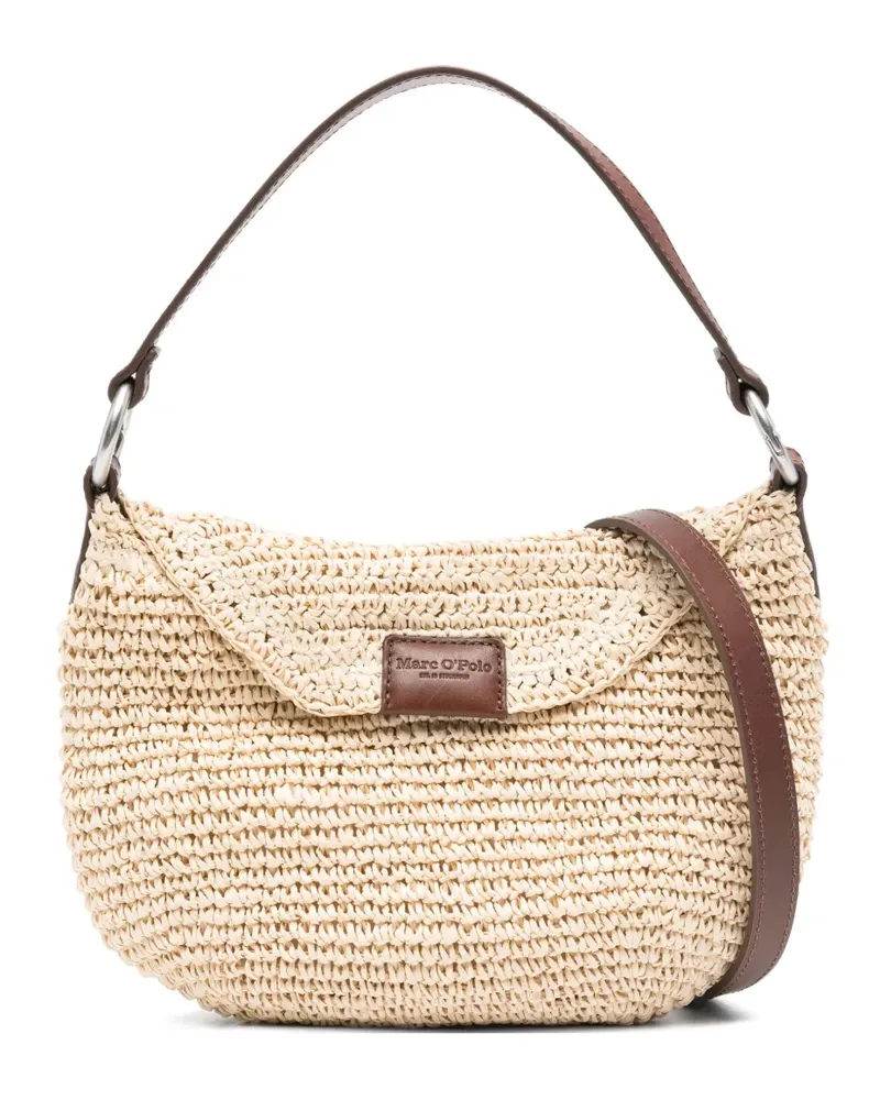 Marc O'Polo Schultertasche mit Webmuster - Nude Nude