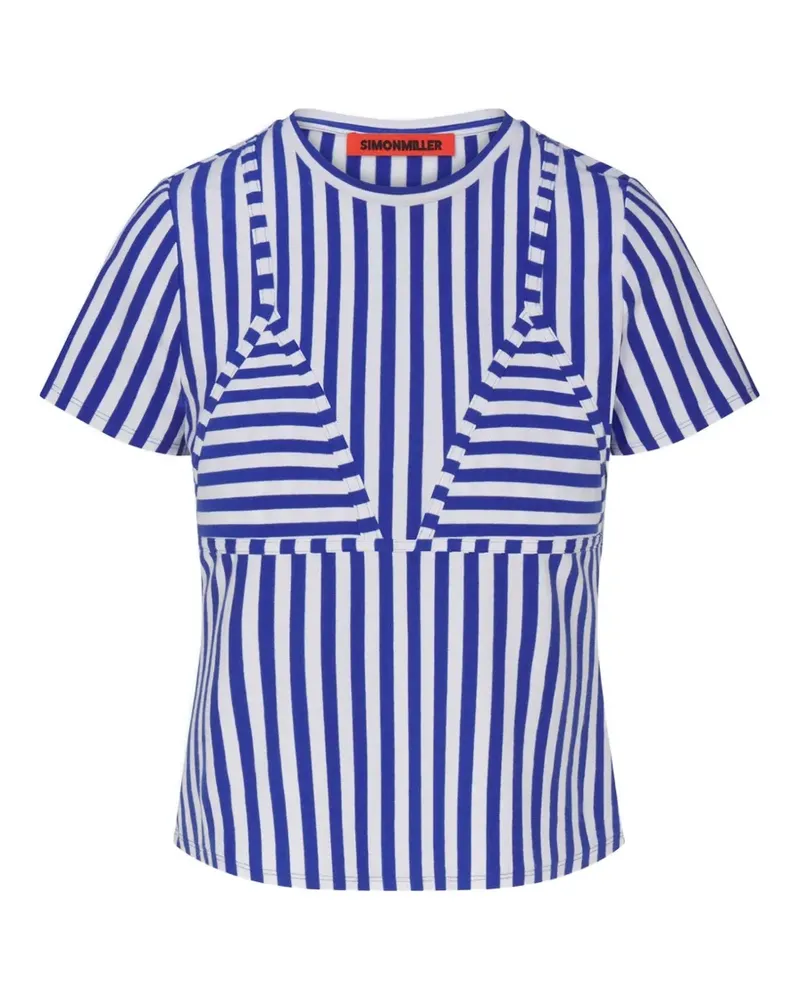 Simon Miller Gestreiftes T-Shirt - Blau Blau