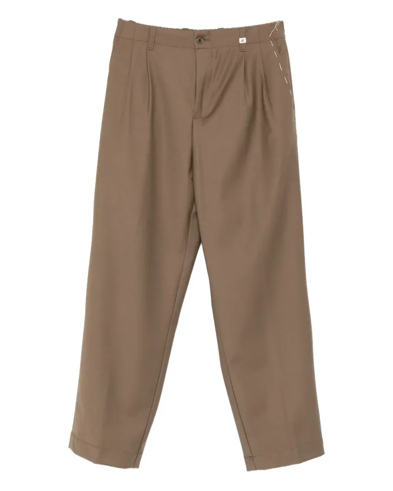 MYTHS Hose mit Bundfalten - Braun Braun