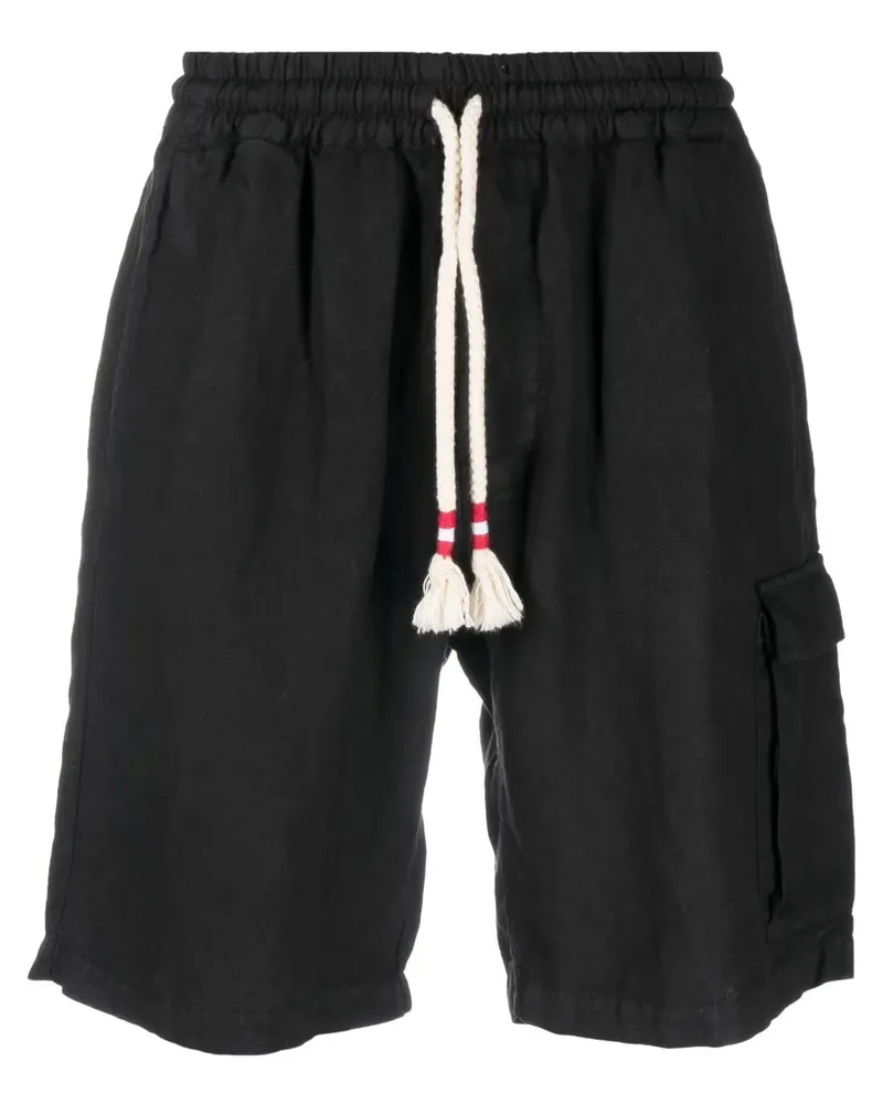 MC2 Saint Barth Segelshorts aus Leinen - Schwarz Schwarz