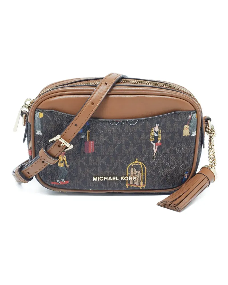 Michael Kors Jet Umhängetasche mit Reißverschluss - Braun Braun