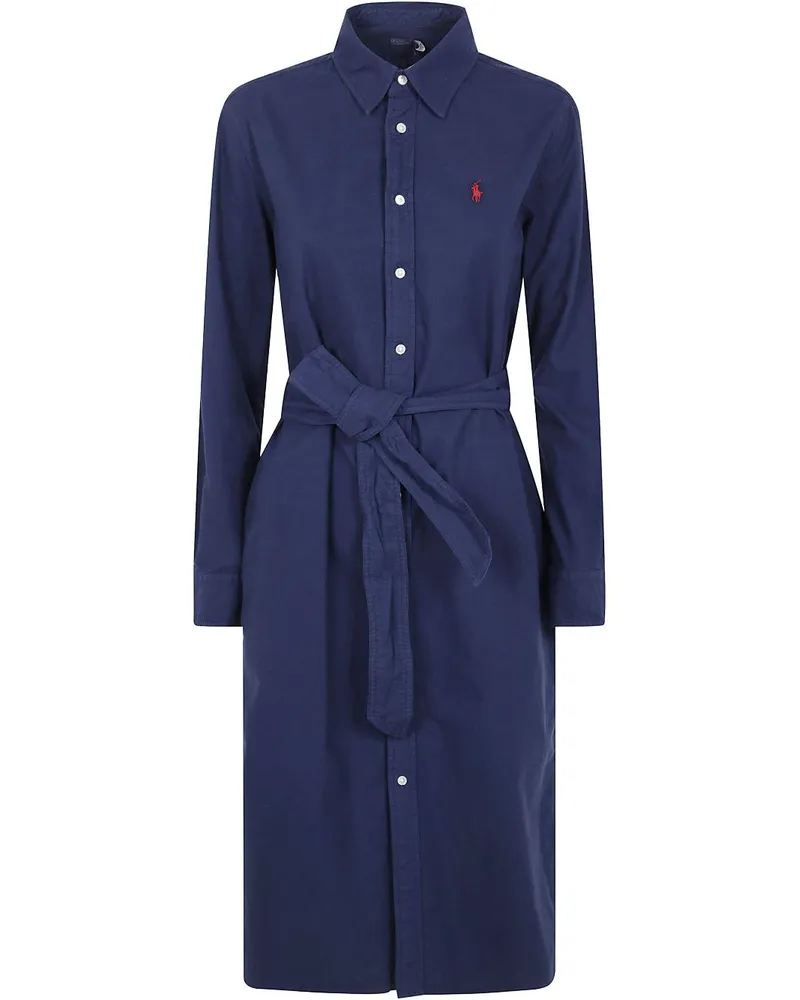 Ralph Lauren Hemdkleid mit Polo Pony - Blau Blau