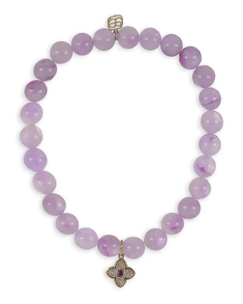 Sydney Evan Moraccan Charm Armband mit Amethyst und Diamanten - Gold Gold