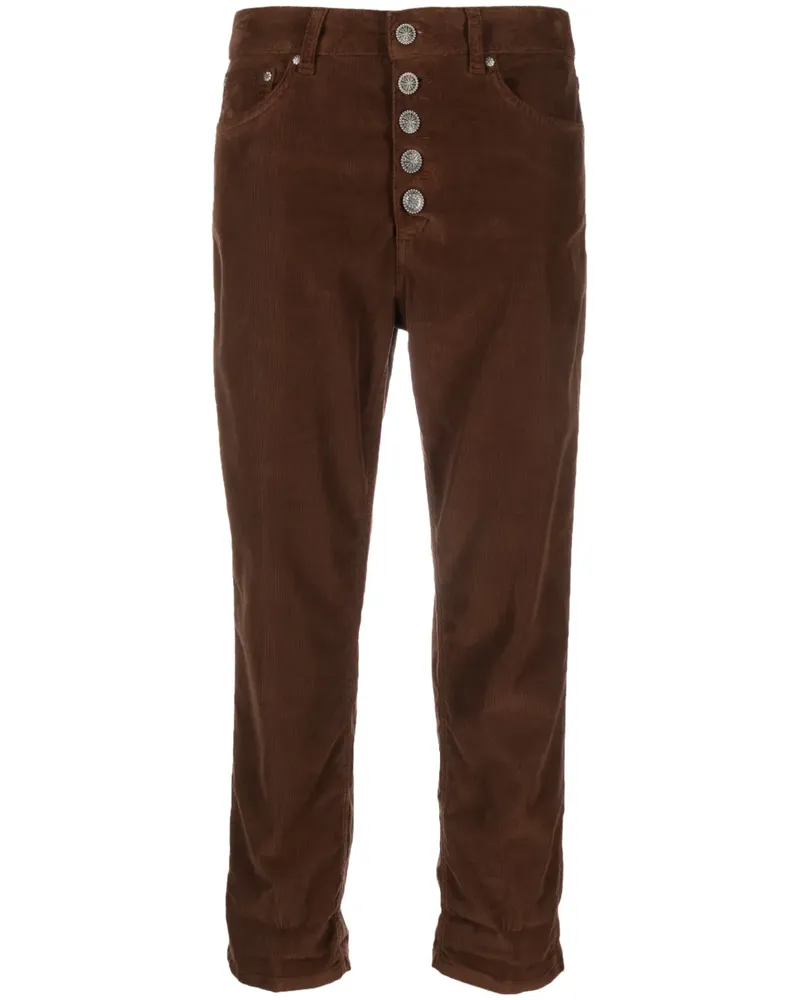 Dondup Cropped-Hose aus Cord - Braun Braun