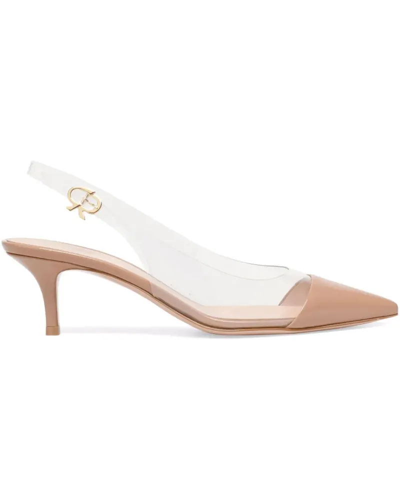 Gianvito Rossi Plexi Pumps 55mm - Nude Nude
