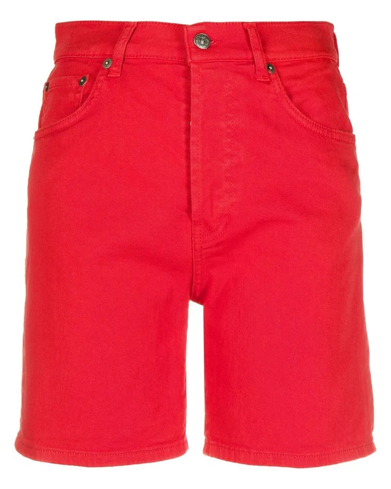 Dondup Hoch sitzende Jeans-Shorts Rot