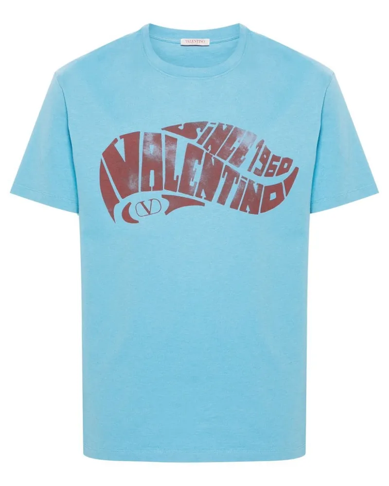 Valentino Garavani T-Shirt mit Surfer-Print - Blau Blau