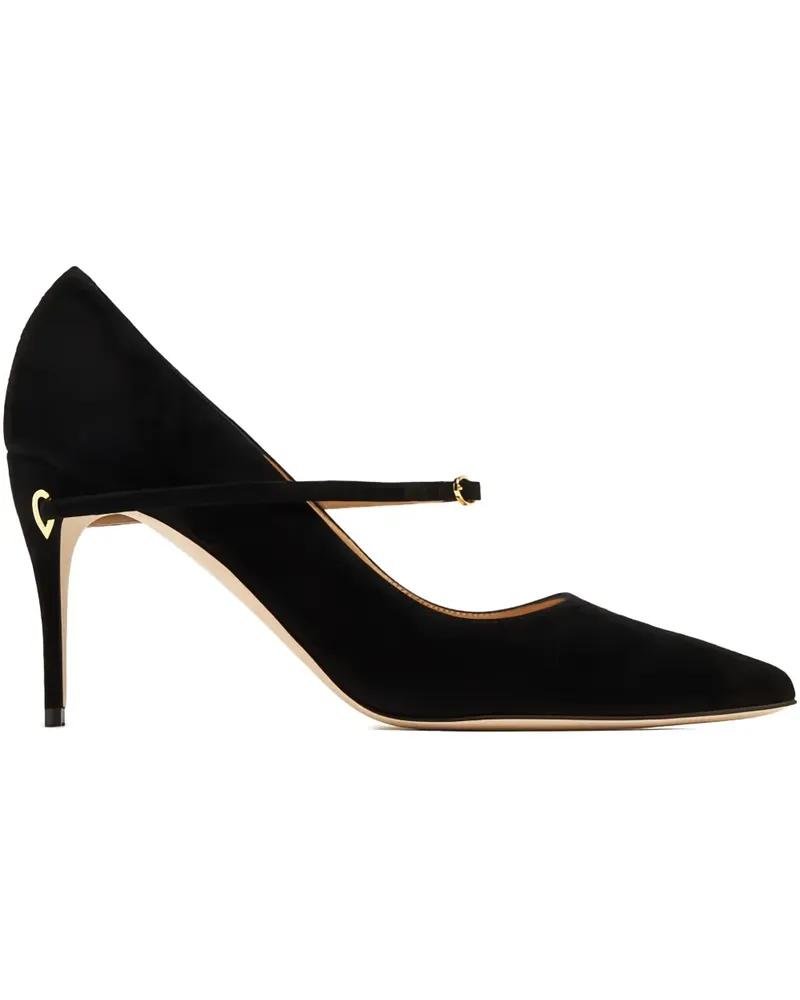 Jennifer Chamandi Pumps mit Knöchelriemen 85mm - Schwarz Schwarz