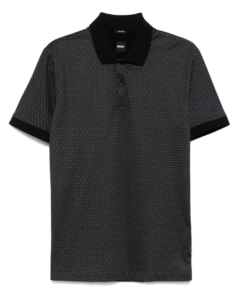 HUGO BOSS Gemustertes Poloshirt - Blau Blau