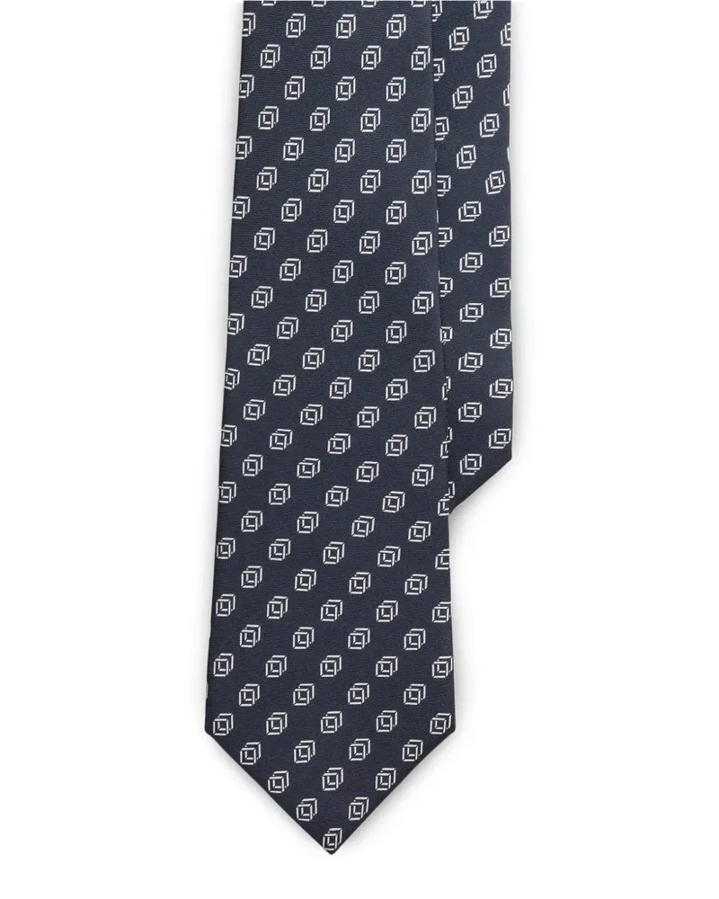 Ralph Lauren Linked-Cubes Krawatte aus Seidentwill - Blau Blau