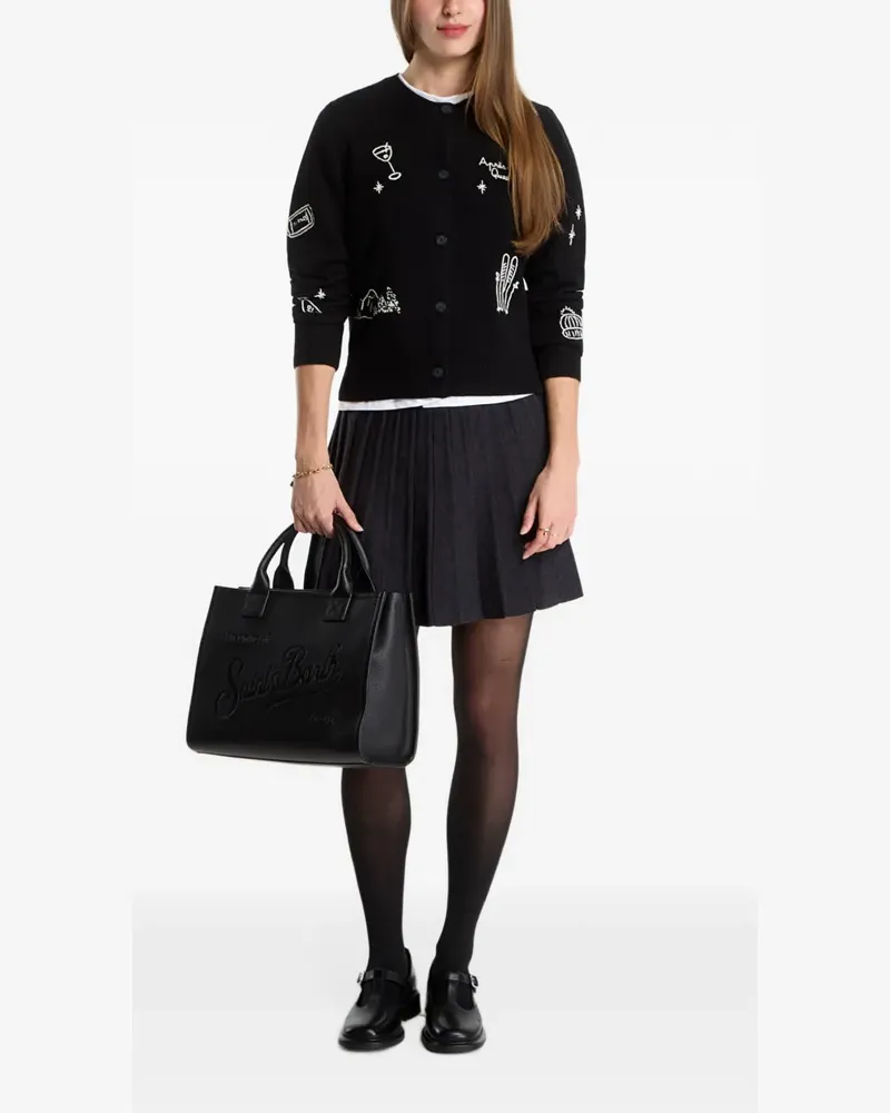 MC2 Saint Barth Sierra embroidered cardigan - Schwarz Schwarz