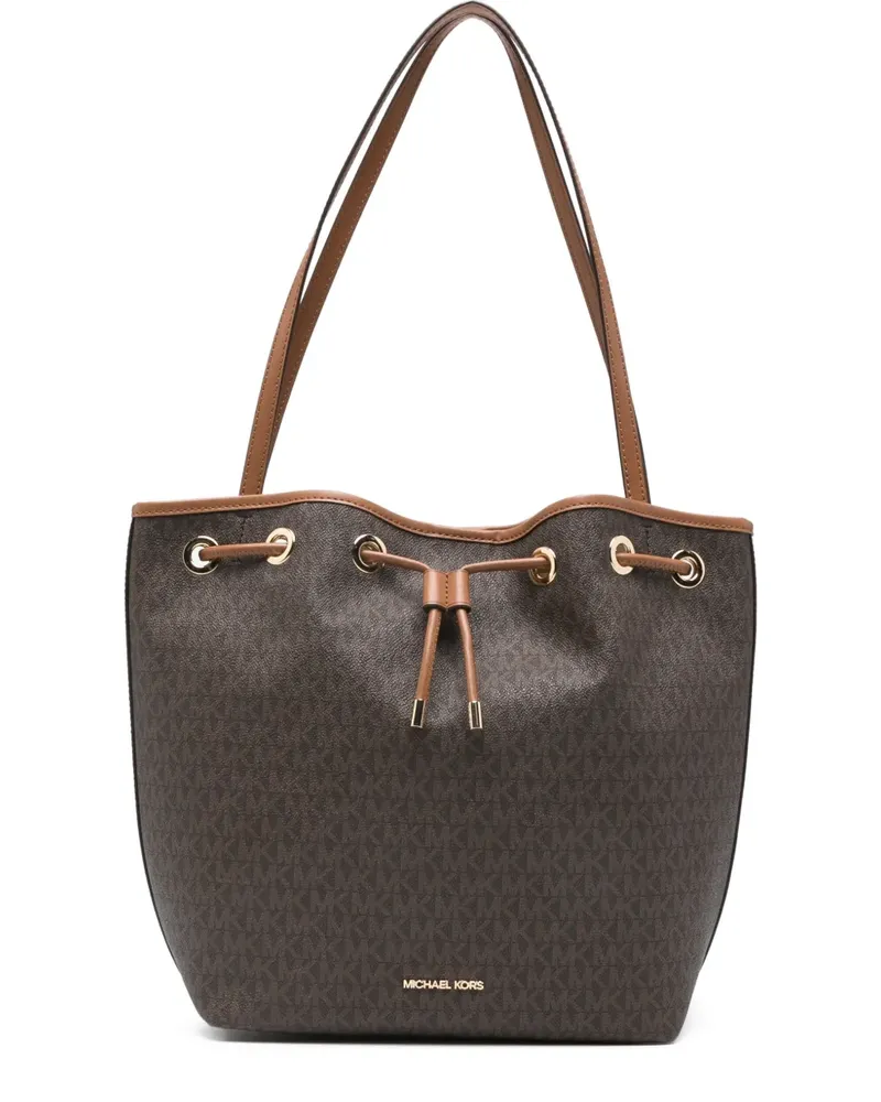 Michael Kors Kordelzug-Tote Bag mit Monogramm - Braun Braun
