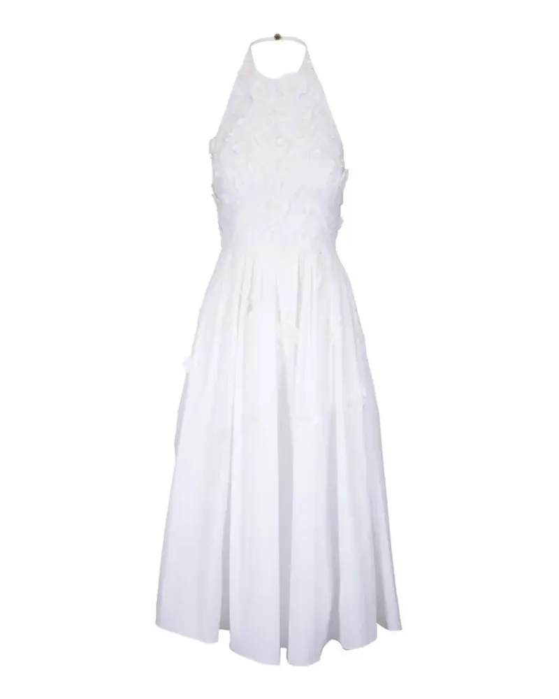 Carolina Herrera New York Halter floral midi dress - Weiß Weiß