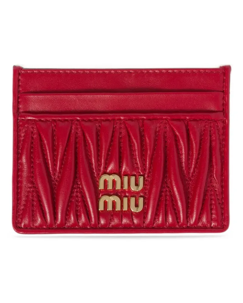Miu Miu Matelassé card holder - Rot Rot