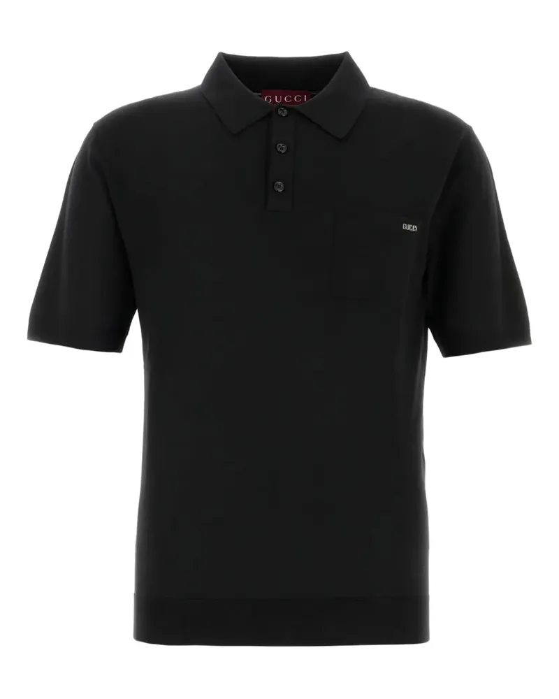 Gucci Poloshirt aus Wolle - Schwarz Schwarz
