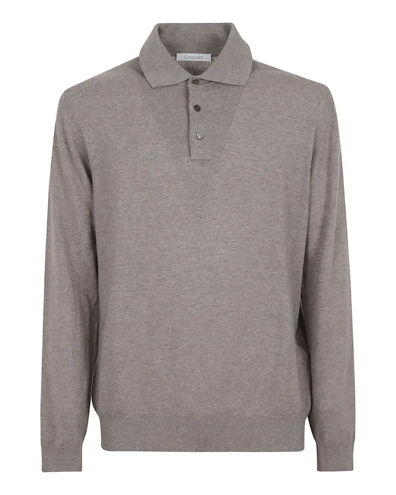 Cruciani long-sleeve polo shirt - Nude Nude