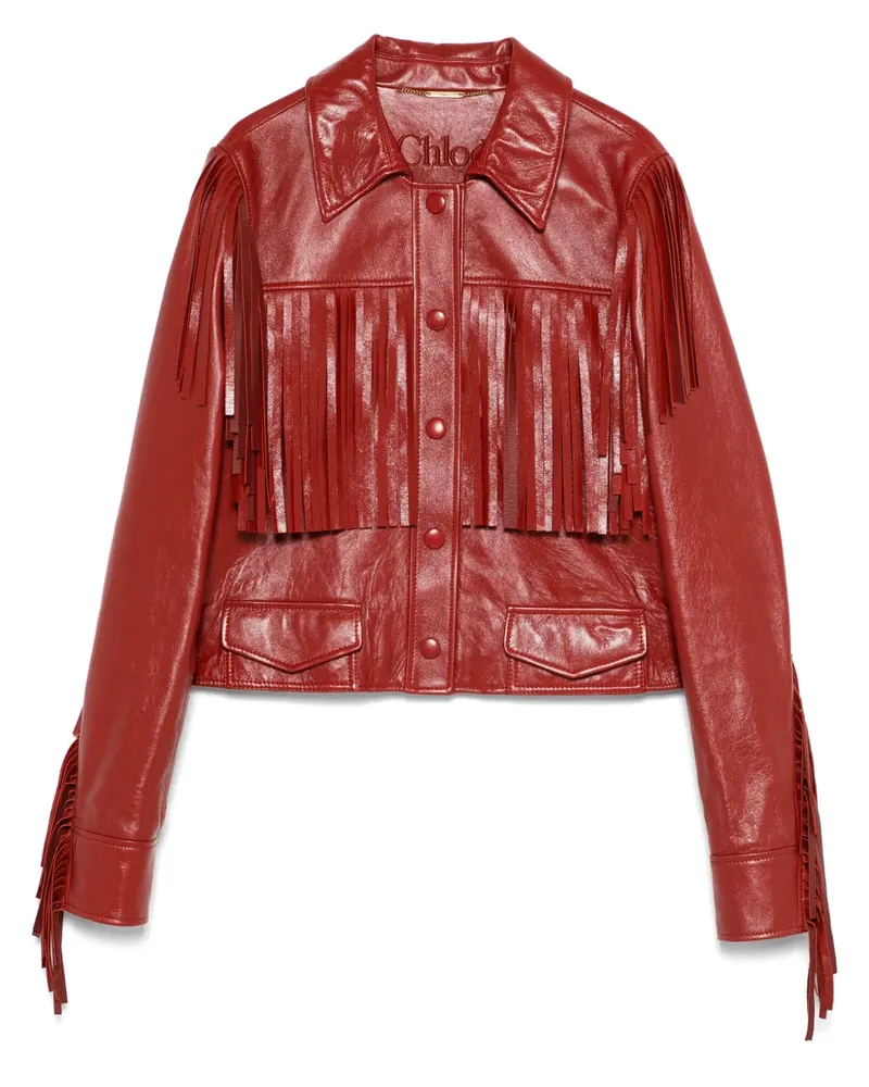 Chloé Jacke mit Fransen - Rot Rot