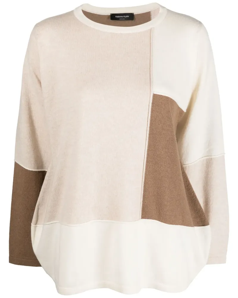 Fabiana Filippi Pullover mit Kontrasteinsätzen - Nude Nude
