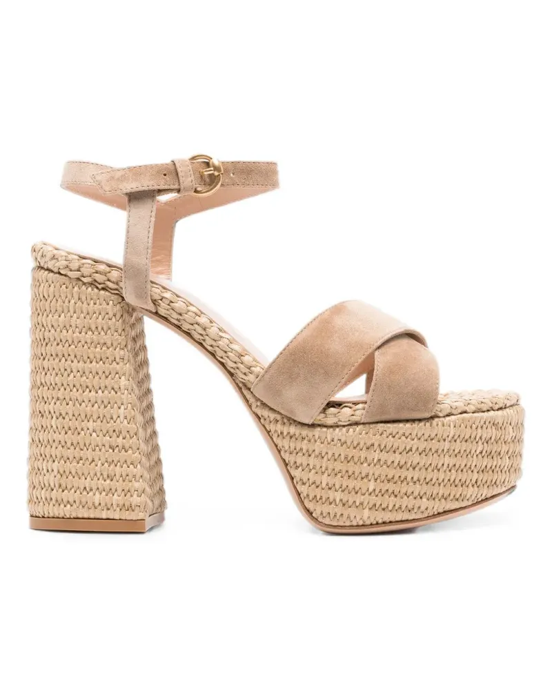 Gianvito Rossi Sandalen aus Wildleder - Nude Nude