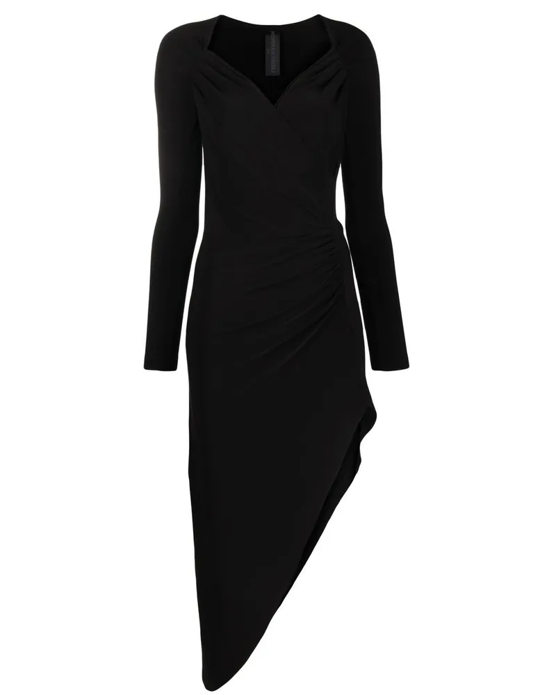 Norma Kamali Kleid mit asymmetrischem Saum - Schwarz Schwarz