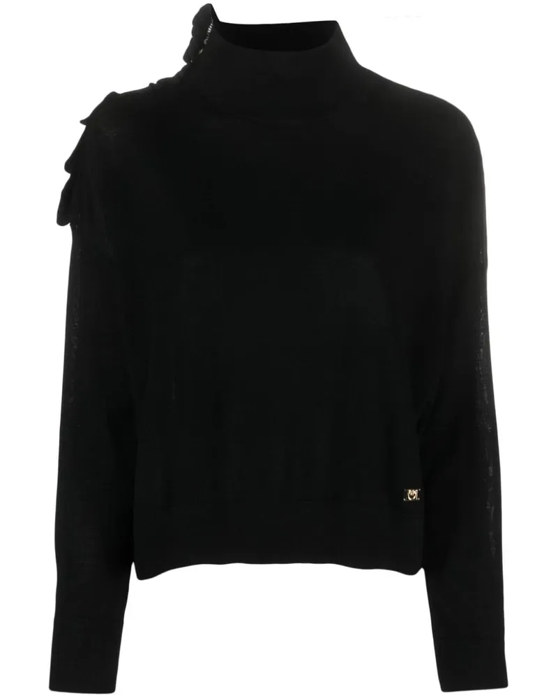 Pinko Pullover mit Rüschen Schwarz