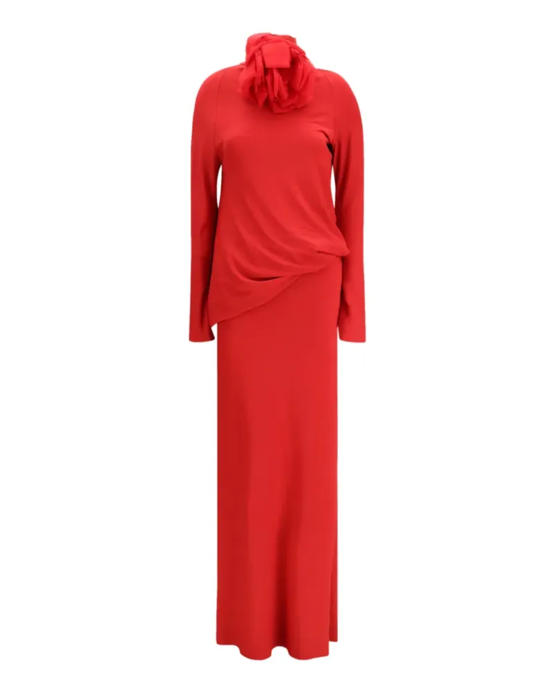 Magda Butrym Maxikleid mit Blumenapplikation - Rot Rot
