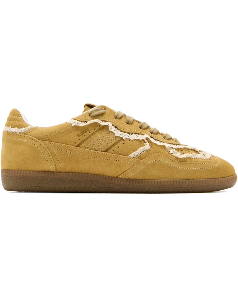 Alohas Wildleder-Sneakers mit Spitzenbesatz - Gelb Gelb