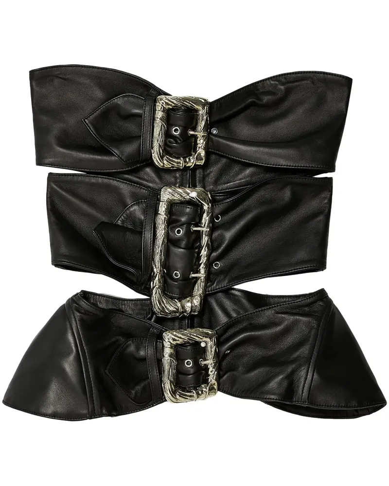 Jean Paul Gaultier Trägerloses Top - Schwarz Schwarz