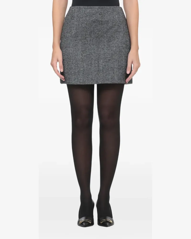 Blazé Milano herringbone-pattern mini skirt - Grau Grau