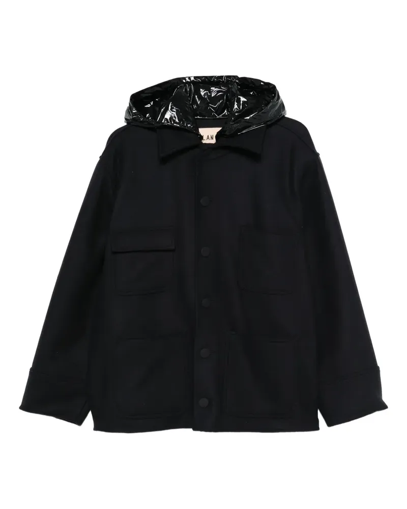 PLAN C Kapuzenjacke mit aufgesetzten Taschen - Blau Blau